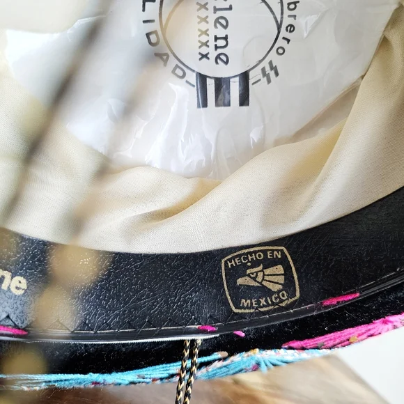 Handcrafted Sombrero Selene Calidad Mexican Mariachi Multicolor Children's Hat - Picture 9 of 16